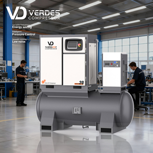 Compresor de Aire de Tornillo Industrial VERDES 7.5 15 22kw Todo en Uno, Máquina Compresora de Aire de Tornillo Rotativo 4 en 1, 8 10 <span class=keywords><strong>bar</strong></span> - Product Image 2