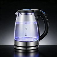 Bouilloire électrique sans fil en verre de 2,5 L avec contrôle de la température, 1500 W, ébullition rapide, arrêt automatique, bouilloire électrique pour faire bouillir de l'eau