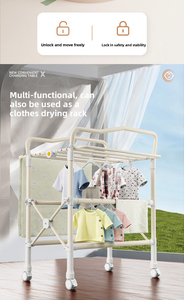 Portable Multi-Functional Foldable Baby Changing Table with Bathtub for Newborn Care, Adjustable Height Massage Touch - Product Image 6