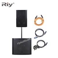 Ensembles d'enceintes actives RD-15SA 10/12/15 pouces, son surround, entrée BT/USB, amplificateur intégré 8 ohms 1000W, coque MDF pour bar/fête en cour