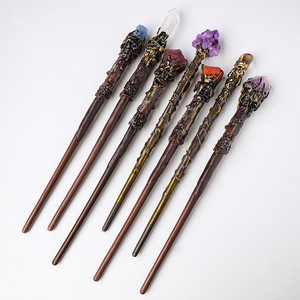 Baguette magique en pierre brute en cristal naturel pour bricolage Halloween sceptre pierres précieuses semi-précieuses accessoires de personnel en gros - Product Image 5