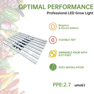 Lâmpada regulável de 6 barras, 8 barras, 600w/750w/800w/1000w, lâmpada para crescimento de plantas hidropônicas, opcional