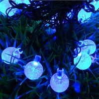 Guirlandes solaires d'extérieur réglables 5m/10m/22m, boules résistantes à l'eau, LED certifiées CE, décoration colorée pour patio et jardin, PVC