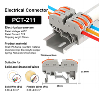 Tuas kawat konektor mur 28-12AWG listrik 2/3/4/5 Port konektor listrik untuk kabel padat dan untai