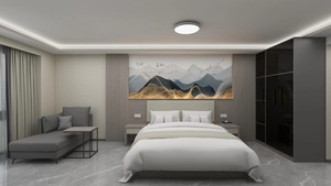 Ensemble de meubles de chambre à coucher d'hôtel sur mesure pour appartement chambre standard mobilier complet chambre double lit simple lit avec plaque - Product Image 6