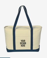 Sacs fourre-tout nautiques en toile de coton épaisse avec logo personnalisé imprimé, cadeaux promotionnels d'entreprise, sacs de plage réutilisables, thème marin