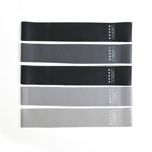 Bandes de résistance TPE, haute élasticité, pour exercices de fitness, entraînement, équipement de sport, gris, petit cercle - Product Image 1