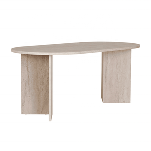 Di alta qualità colore Beige tavolo <span class=keywords><strong>da</strong></span> <span class=keywords><strong>pranzo</strong></span> ovale con MDF superiore Base in legno per la casa <span class=keywords><strong>soggiorno</strong></span> zona <span class=keywords><strong>pranzo</strong></span> <span class=keywords><strong>cucina</strong></span> - Product Image 1