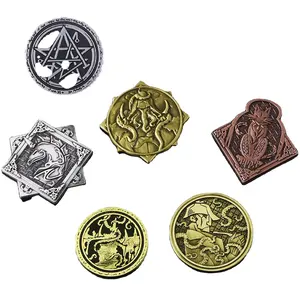 Brokkr-moneda de fantasía de Eitri, moneda de Metal Vintage de cathulhu, Lovecraft, Mythos, Necronomicon, demonio de Horror