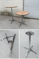 Table de bar pour activités de plein air, comptoir de bar, table en bois, table de banquet à pieds hauts