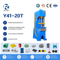 Presse hydraulique monocolonne à cadre en C 20T avec engrenage et moteur pour pressage de roulements, estampage, pliage et redressage de métaux