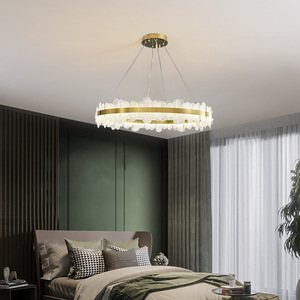 Vente en gros Lustre en cristal classique européen simple Suspension ronde en verre pour table à manger - Product Image 4