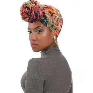 Hot sale African headscarf Muslim long turban women Printed chiffon scarf Africa headscarf and Shawls