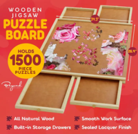 Meilleure vente 1500 pièces moderne personnalisable Portable rotatif Puzzle Table Board écologique peint bois matériel pour adultes