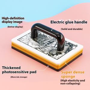 Timbre <span class=keywords><strong>de</strong></span> chapitre dégradé multicolore super grand timbre <span class=keywords><strong>de</strong></span> sceau photosensible pour carte postale/boîte en carton - Product Image 4