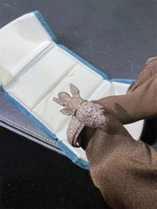 Anillo de Diamante Real Personalizado para Hombre, Único, de Plata de Ley y Oro Sólido de 14K con Moissanita VVS - Product Image 2