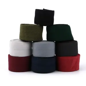 Multi Colors 5/8'' 3/4'' 1'' Inch Wide Matt Fold Over Elastic Bias Binding Tape For Garment