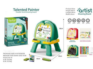 Hochwertiges doppelseitiges magnetisches Zeichenbrett für Kinder im Großhandel Kunststoff multifunktion ales Brettst änder spielzeug für Kinder - Product Image 5