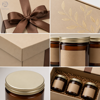 Caja de Cartón Rígido para Velas, Diseño de Tapa y Base, Embalaje de Regalo Premium, Apta para Joyería y Cosméticos, Directo de Fábrica