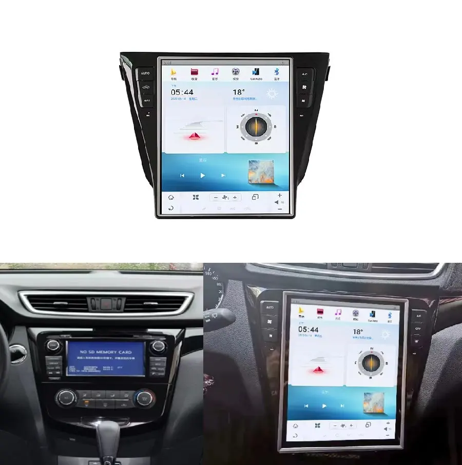 12.1 Carplay Android auto Qualcomm For Nissan Qashqai J11 2 2016-2019 GPS Navigation DVD Multimedia Video Player DSP