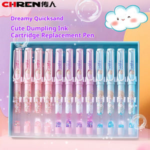 <span class=keywords><strong>Stylo</strong></span> effaçable <span class=keywords><strong>thermosensible</strong></span> Flow Sand pour les filles de l'école primaire, bel aspect, cartouche d'<span class=keywords><strong>encre</strong></span> bleue cristalline remplaçable - Product Image 1