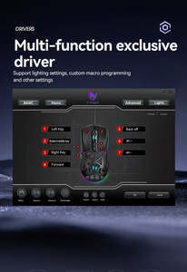 Souris Air Mouse G520 pour jeux, avec éclairage RGB, magnétique, détachable, logiciel <span class=keywords><strong>macro</strong></span> - Product Image 5