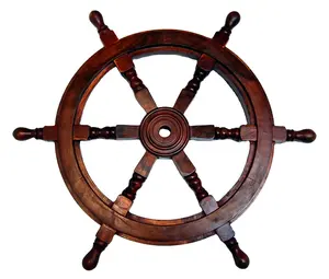 Productos de decoración de rueda de barco de madera Náutica para el hogar, escuela, colegios, oficina, productos de decoración de hotel - Product Image 1