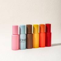 Stokta Özel Logo Yeni Tasarım Renkli 30ml Cam Döner Damlalıklı Serum Şişesi Esansiyel Yağ Kozmetik Ambalajı kutulu