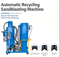 Machine de sablage à vide CE certifiée TS300L-B, haute performance, récupération d'abrasif à 99 %, pour le décapage de la rouille des coques de navires, avec moteur de pompe à noyau PLC