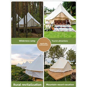 Tente <span class=keywords><strong>yourte</strong></span> mongole de luxe MYL Camp quatre <span class=keywords><strong>saisons</strong></span>, imperméable 3000 mm+, pour camping, ferme, maison d'hôtes, forme pyramide, extérieur, individuelle - Product Image 5