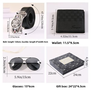 Coffret <span class=keywords><strong>Cadeau</strong></span> Luxe International <span class=keywords><strong>pour</strong></span> Homme : Ceinture, Lunettes de Soleil, Portefeuille – Ensemble Pratique <span class=keywords><strong>pour</strong></span> <span class=keywords><strong>la</strong></span> <span class=keywords><strong>Fête</strong></span> <span class=keywords><strong>des</strong></span> <span class=keywords><strong>Pères</strong></span>, <span class=keywords><strong>Cadeau</strong></span> d'Affaires Surprise M2863 - Product Image 4