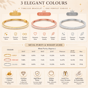 Bracelet en or 22 carats avec pierres Swarovski pour femmes, bijoux de luxe perlés, bijoux fins pour le poignet, à porter au quotidien, pour les fêtes, cadeau pour femmes - Product Image 6