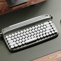 Teclado de Membrana Privado Modelo B307 Actto BT 5.2 Inalámbrico + USB Tipo C con Cable, 68 Teclas, Estilo Retro Tipo Escritura, con Base, Certificaciones KC, CE, RoHS, FCC, TELEC