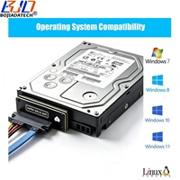 Kartu Ekspansi Adaptor Konektor SATA 3.0 22PIN ke SFF-8482 SAS 29PIN dengan Kabel Ekstensi Data untuk HDD SDD SAS 2.5" 3.5"