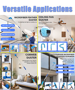 Offres Spéciales poignée extensible télescopique de tige de poteaux de nettoyage de vitres légères très utilisées longue - Product Image 6