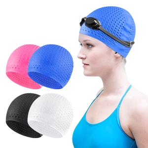 Bonnet de bain unisexe en silicone souple pour femmes et hommes Entraînement intensif Confortable antidérapant à cheveux longs - Product Image 4