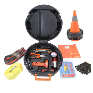 Emergency <b>Tool</b> Kit 333x290x115mm Plastic Case <b>Vehicle</b> Repair Set Black - Product Image 3