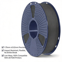 Filament d'imprimante 3D Perfuture PETG gris mat 1,75 mm, résistant, faible déformation, sans effet de chaîne, bobine de 1 kg, pour pièces fonctionnelles et modèles
