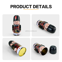 Boîte en métal JYB pour figurines de poupées, idéale pour le stockage de chocolats, bonbons et biscuits, emballage cadeau festif, sans danger pour les aliments