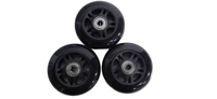 Roues de patins à roulettes YSMLE en PU noires avec roulements, prix de gros, haute qualité, grande réduction