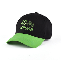 Desain Kustom OEM Logo Bordir Anda Sendiri Topi Baseball 6 Panel Dua Warna Pria Wanita Topi Olahraga Lari Gorras Topi Golf