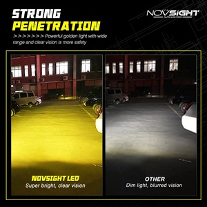Novsight A500-N12Y 3000k luce gialla ad alta basso fascio 72w 10000lumen <span class=keywords><strong>h7</strong></span> h4 h11 ha condotto la luce di chip cob auto lampadina auto del <span class=keywords><strong>led</strong></span> del faro - Product Image 5