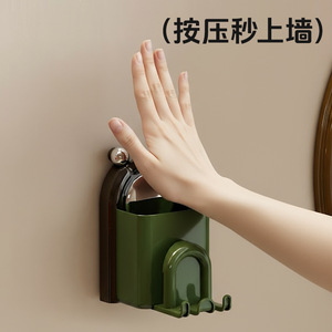 Vintage Style Bathroom Toothbrush Holder Suction Cup Wall Mounted No Drill Circular Design Durable Storage Rack - Product Image 5