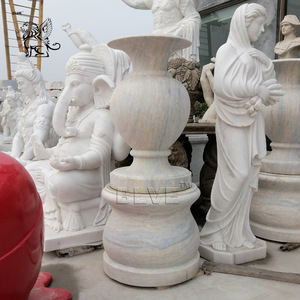 Nuovo Design Vasi Decorativi da Giardino per Esterni Intagliati con Volto di Angelo e Leone MFPE-47 - Product Image 4