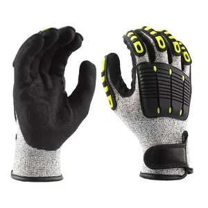 TPR Impact Gloves Cut5 Resistant Protection Gloves For Construction Oilfield Work