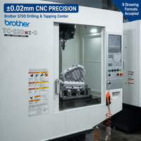 Couverture de carter en aluminium usinée CNC de précision H175i, tolérance ±0,02 mm, dessin personnalisé Brother CNC accepté