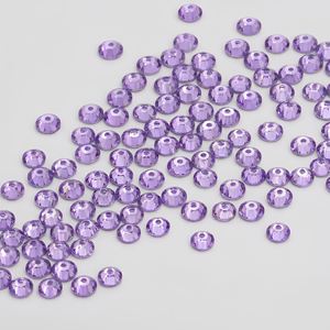 Perles de strass à coudre en résine époxy lavande Provence 5 mm, forme diamant, dos plat, trou central, pour corsages et bijoux - Product Image 4