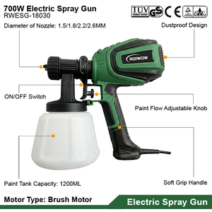 <span class=keywords><strong>Pistolet</strong></span> à peinture électrique HVLP 700W <span class=keywords><strong>Pistolet</strong></span> à peinture portable pour voiture Mini pistolets de pulvérisation électriques portatifs - Product Image 2