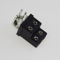 Borne de connexion à vis en alliage de zinc plaqué argent à 4 broches pour amplificateur de puissance 12V sur carte PCB