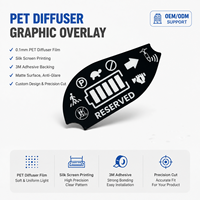 Étiquette décorative OEM en PET, autocollant en plastique sérigraphié, superposition graphique, étiquette découpée, autocollant imprimé auto-adhésif